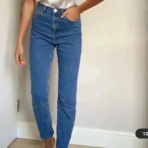 ASOS DESIGN high rise farleigh 'slim' mom jeans in darkwash